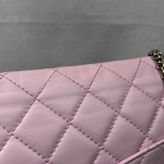 CHANEL Reissue Flap Bag 2.55 225 Pink Calfskin Quilted Shoulder Bag