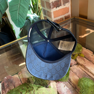 GUCCI Navy Blue GG Supreme Canvas Baseball Cap SZM