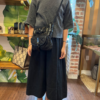 BURBERRY Black Quilted Nylon Messenger Bag