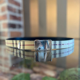 BURBERRY Coated Canvas Nova Check Belt SZ 40/100 (Large)