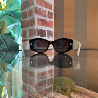 CHANEL 5524 Oversized Black Beige Acetate Sunglasses