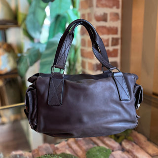 DIOR Rebelle Brown Leather Satchel Bag