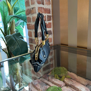 DOLCE&GABBANA Black Leather Small Kisslock Bag