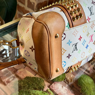 LOUIS VUITTON Courtney MM White Monogram Multicolore Shoulder Bag