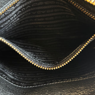 PRADA Vitello Phenix Double Zip Crossbody