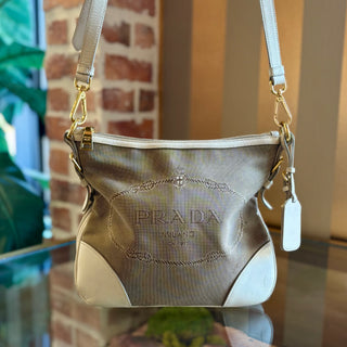 PRADA Canvas Canapa Logo Crossbody