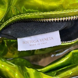 BOTTEGA VENETA Mini Jodie Green Metallic Crushed Calfskin Top Handle Bag TS3913