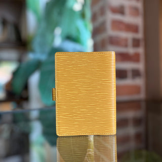 LOUIS VUITTON Yellow Epi Leather Agenda Cover