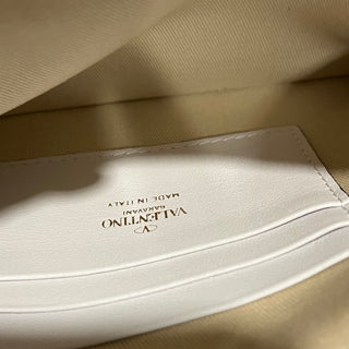 VALENTINO White Beaded Pouch Bag
