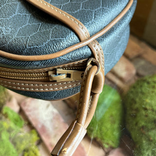 DIOR Vintage Black Honeycomb Monogram Canvas Crossbody Bag