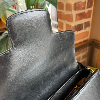 GUCCI Horsebit 1955 Medium Black Leather Shoulder Bag