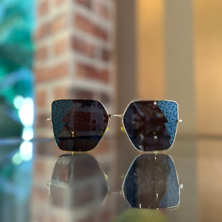 GUCCI GG0436S Gold Tone Metal Square Sunnies