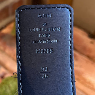 LOUIS VUITTON Black Initials Eclipse Monogram 90/36 Belt