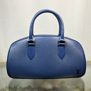 LOUIS VUITTON Jasmin Blue Epi Leather Satchel