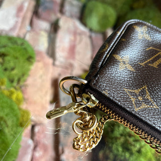 LOUIS VUITTON Mini Pochette Accessories Brown Monogram Canvas Handbag
