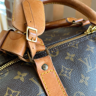 LOUIS VUITTON Keepall 55 Brown Monogram Canvas Vintage Duffel