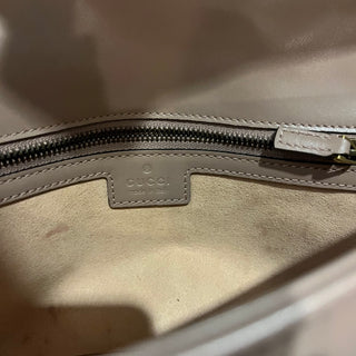 GUCCI GG Marmont Taupe Matelasse Chevron Leather Crossbody Bag