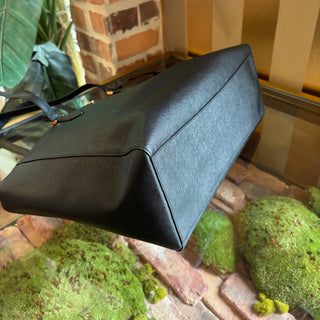 TORY BURCH Black Robinson Saffiano Tote