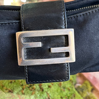 FENDI Black Nylon Vintage Shoulder Bag