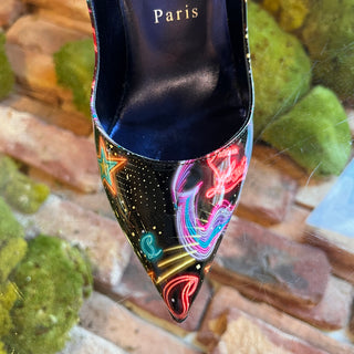 LOUBOUTIN Hot Chick Starlight Patent Leather Pumps SZ 35 (US 5)