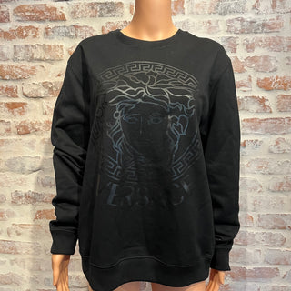 VERSACE Black Cotton Medusa Print Long Sleeve Shirt SZL