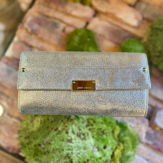 JIMMY CHOO Silver Leather Clutch