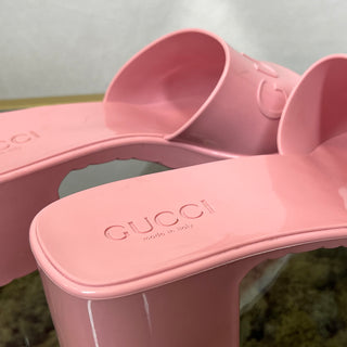 GUCCI Rubber Sandals Wild Rose SZ 39