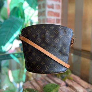 LOUIS VUITTON Drout Brown Monogram Canvas Crossbody TS3890