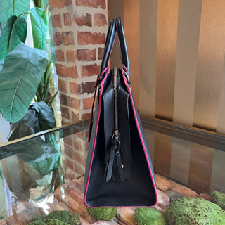 LOUIS VUITTON Epi Tote Vaneau GM Black Hot Pink