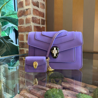 BVLAGRI Purple Small Forever Serpenti Bag