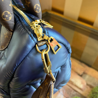 LOUIS VUITTON Speedy Bandouliere 25  Monogram Pillow Navy Econyl Satchel Bag