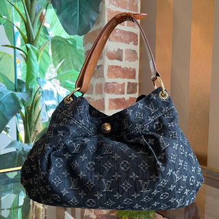 LOUIS VUITTON  Daily PM Black Denim Monogram Denim Bag