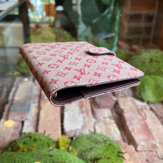 LOUIS VUITTON Small Mini Lin Red Canvas Ring Agenda Cover
