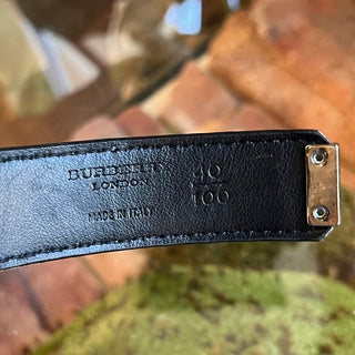 BURBERRY Coated Canvas Nova Check Belt SZ 40/100 (Large)