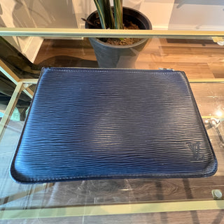 LOUIS VUITTON Navy Epi Leather Neverfull MM