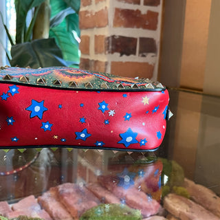 VALENTINO Volcano Enchanted Wonderland Print Leather Crossbody