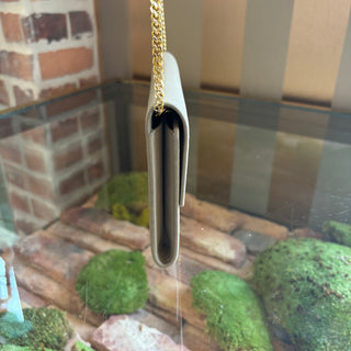 SAINT LAURENT Beige Uptown Wallet on Chain