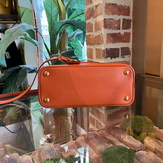 PRADA Promenade Orange Saffiano Lux Dome Top Handle