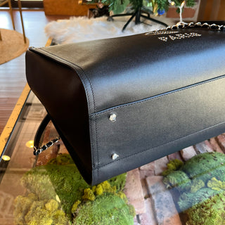 CHANEL Deauville Large Studded Caviar Leather Tote Bag