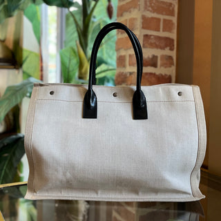 SAINT LAURENT Beige Rive Gauche Tote