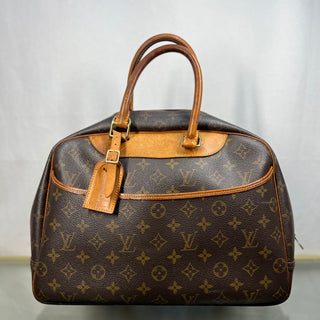 LOUIS VUITTON Deauville Brown Monogram Canvas Vintage Satchel Bag