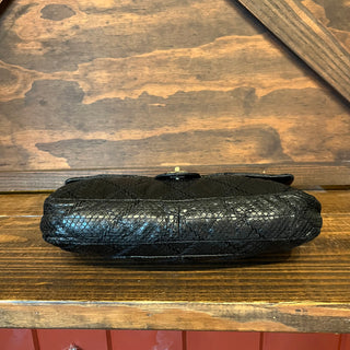 CHANEL Black Python Ultimate Stitch Flap Shoulder Bag