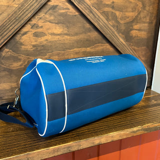 BURBERRY Kennedy Blue Canvas Duffle Bag