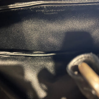 SAINT LAURENT Rive Gauche Mombasa Black Leather Vintage Hobo Bag