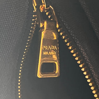 PRADA Canapa Navy Blue Medium Tote