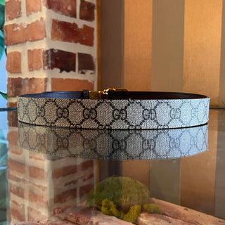 GUCCI Reversible Interlocking G Web Canvas Belt SZ 80/32