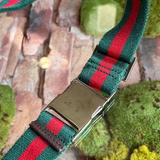 GUCCI GG Web Canvas Double Pocket Belt Bag