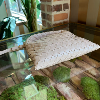 BOTTEGA VENETA Mini Hop Lotus Intrecciato Woven Nappa Leather Hobo Bag