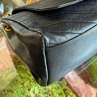 SAINT LAURENT Nolita Black Grain De Poudre Shoulder Bag