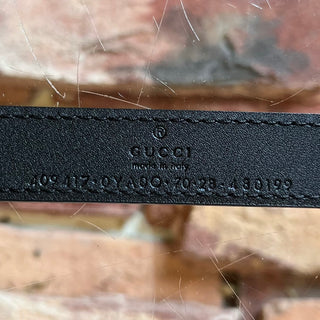 GUCCI Small GG Marmont Black Leather Belt 70/28 (US 24)